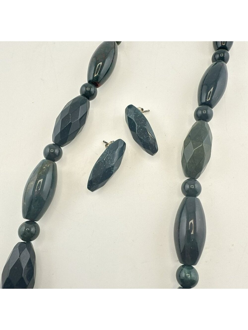 Jay King Necklace Earrings Set Lot Teal Green Blue Beaded Sterling Silver DTR